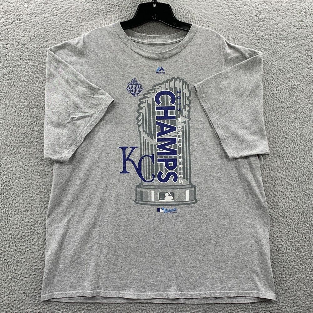 KANSAS CITY ROYALS T Shirt Womens XXL Top Short Sleeve Majestic MLB